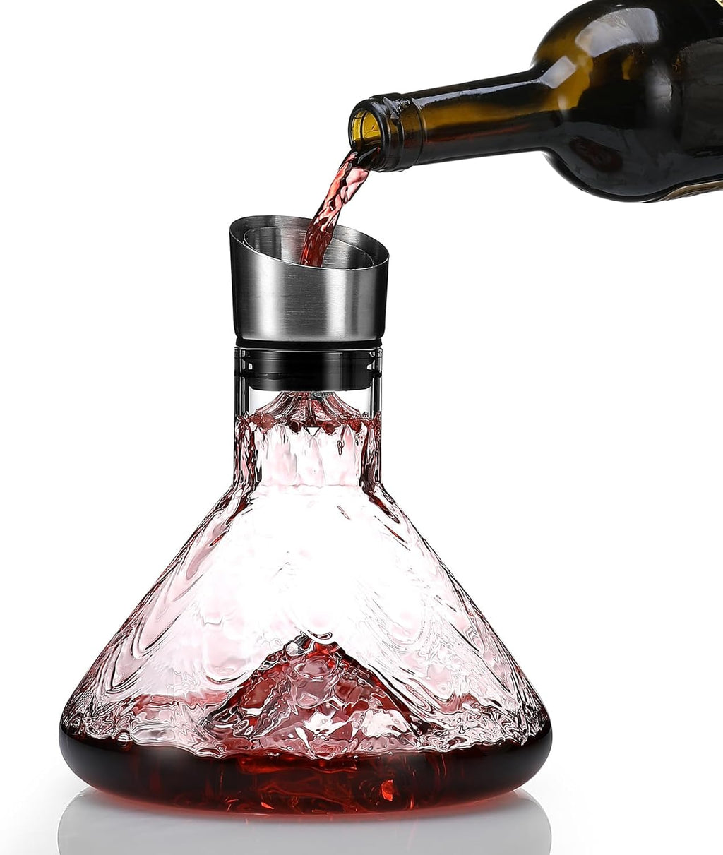 Iceberg Wine Decanter with Aerator Filter and Lid