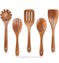 Wooden Kitchen Utensils, Teak Cooking Set, Acacia Wood Kitchen Utensils/Kitchen Set, Scratch Resistant and Heat Resistant 5set-A