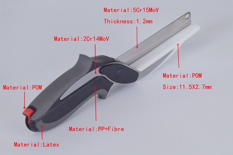 Food Cutter Salad Scissors, Quick Vegetable Slicer with Cutting Board, Multi Functional and Detachable Food Cutter Choppers