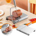 Scale Marked Stainless Steel Slicer,Multi-functional Cutting Board Tool,Practical Cutter for Cheese Vegetable Sausage Trimming