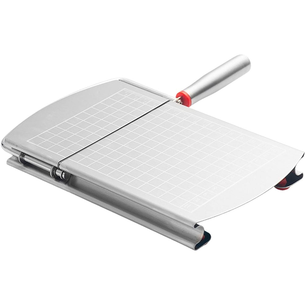 Scale Marked Stainless Steel Slicer,Multi-functional Cutting Board Tool,Practical Cutter for Cheese Vegetable Sausage Trimming