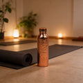 Handmade Hammered Copper Water Bottle, 800ml Ayurvedic Yoga Water Jug, Polished Copper Bottle, Antique Bronze