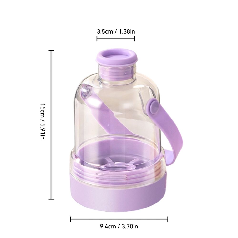 Summer Water Bottle Ice Cup with Ice Compartment, Durable Design for Hydration on Hot Days, Easy to Clean and Refill, Stylish Portable Accessory for Beach, Gym, and Picnic,White