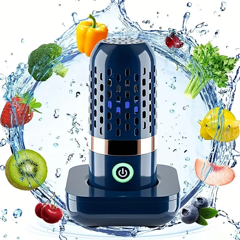 NNETM Fruit and Vegetable Purifier - OH-Ion Capsule: Fast, Portable, and Wireless- Blue