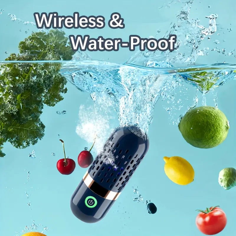 NNETM Fruit and Vegetable Purifier - OH-Ion Capsule: Fast, Portable, and Wireless- Blue